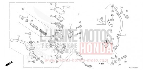FRONT BRAKE MASTER CYLINDER NSC110M de 2021